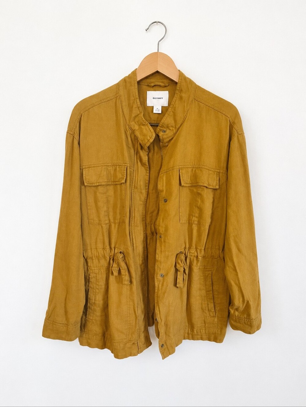 •Old Navy Safari Utility Linen Blend Jacket